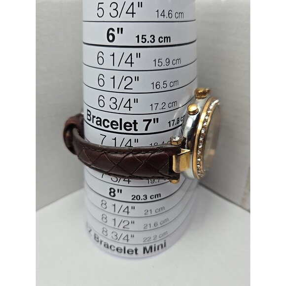 Tommy Bahama Womens Swiss Quartz Crystal Bezel Brown Leather Watch New Battery - Picture 7 of 13